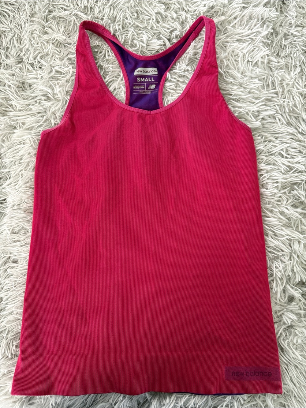 New Balance Women's Fuchsia Racerback Tank - Solid Pink